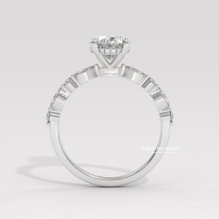 Premium round cut solitaire engagement ring crafted in solid gold