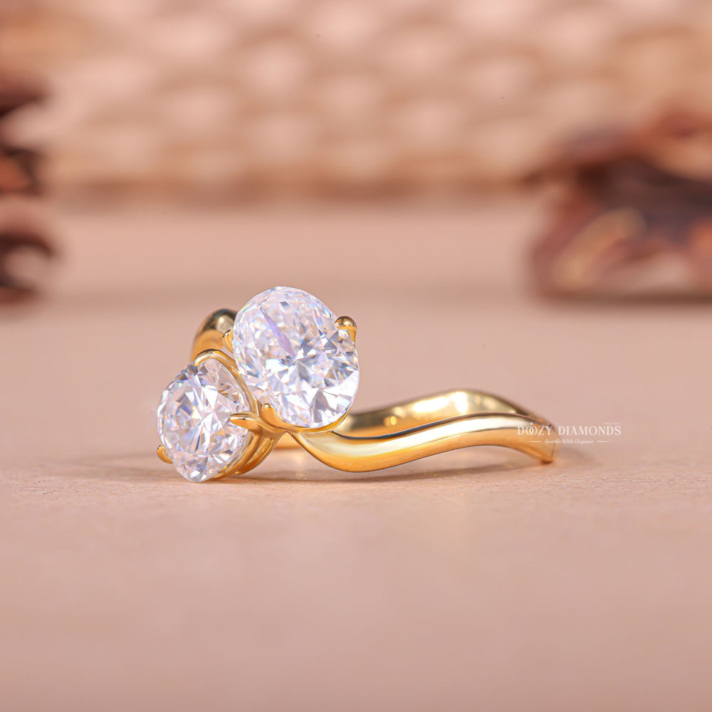 Oval solitaire diamond ring presented in signature gift packaging