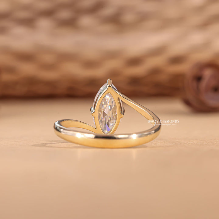 Vintage bypass diamond rings in yellow gold,

Bypass engagement rings for couples with matching bands,

Emerald cut bypass engagement rings in platinum,
