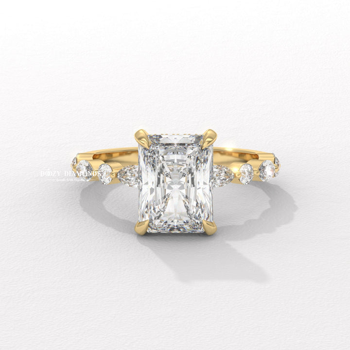 Classic marquise pave engagement ring crafted for everyday wear