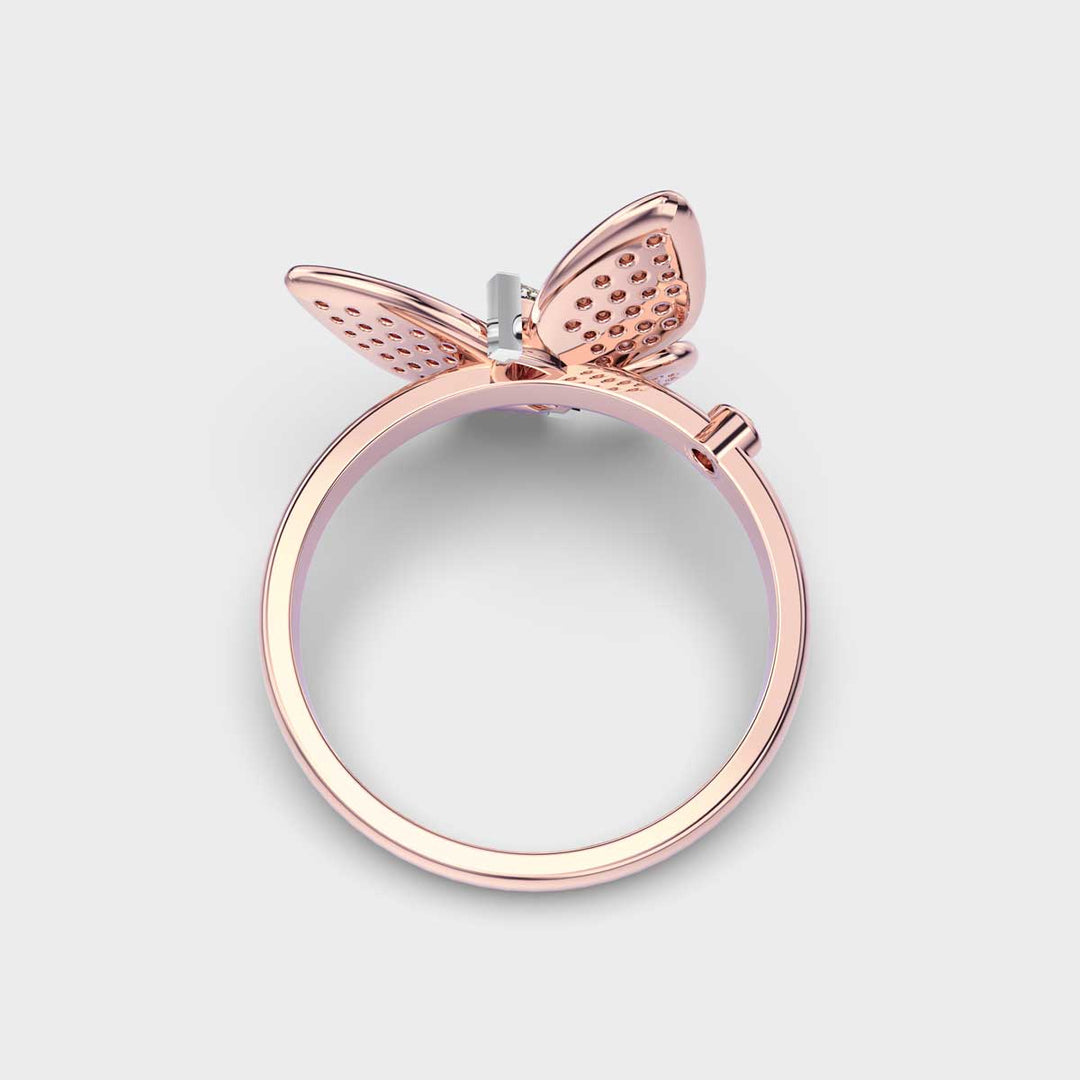 Butterfly lab grown diamonds Ring for Women in Gold - Doozy Diamonds