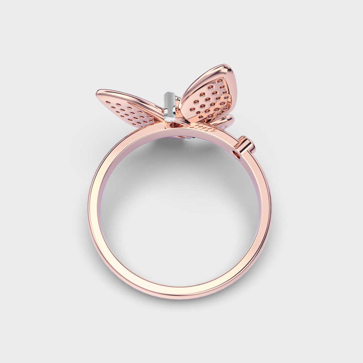 Butterfly lab grown diamonds Ring for Women in Gold - Doozy Diamonds