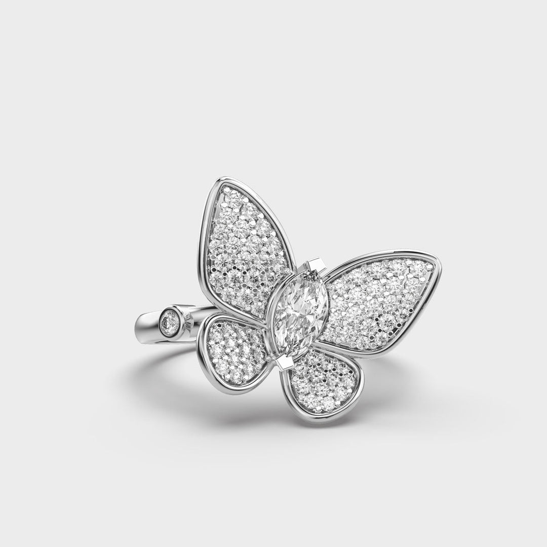 Butterfly lab grown diamonds Ring for Women in Gold - Doozy Diamonds