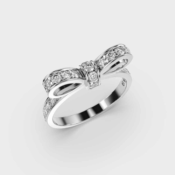 Unique Bow Diamond lab grown diamond Ring for Women - Doozy Diamonds