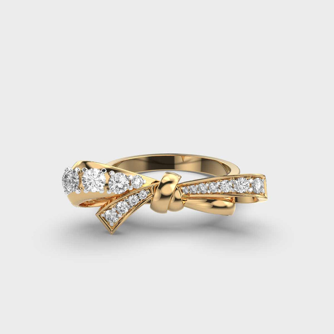 Unique Bow Diamond lab grown diamond Ring for Women - Doozy Diamonds