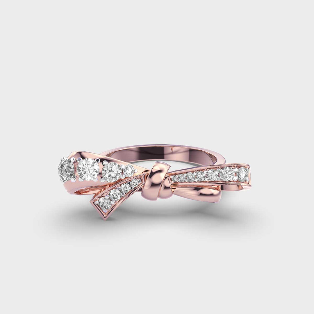 Unique Bow Diamond lab grown diamond Ring for Women - Doozy Diamonds