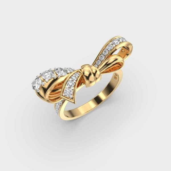 Unique Bow Diamond lab grown diamond Ring for Women - Doozy Diamonds
