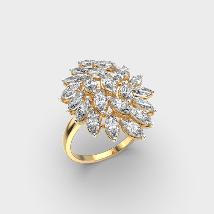 Marquise Cut Cluster lab grown diamonds Ring for Women - Doozy Diamonds