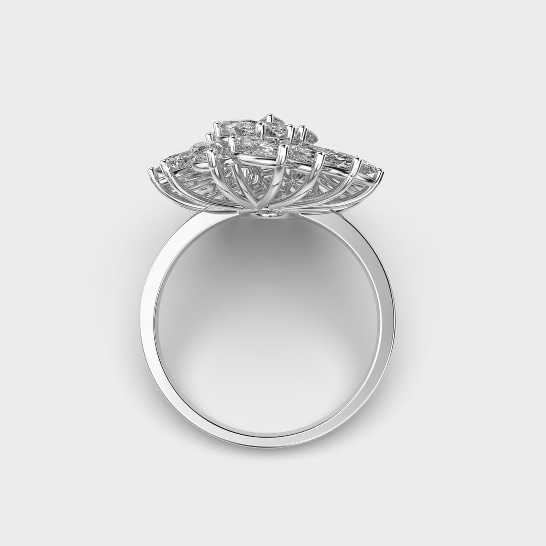 Marquise Cut Cluster lab grown diamonds Ring for Women - Doozy Diamonds