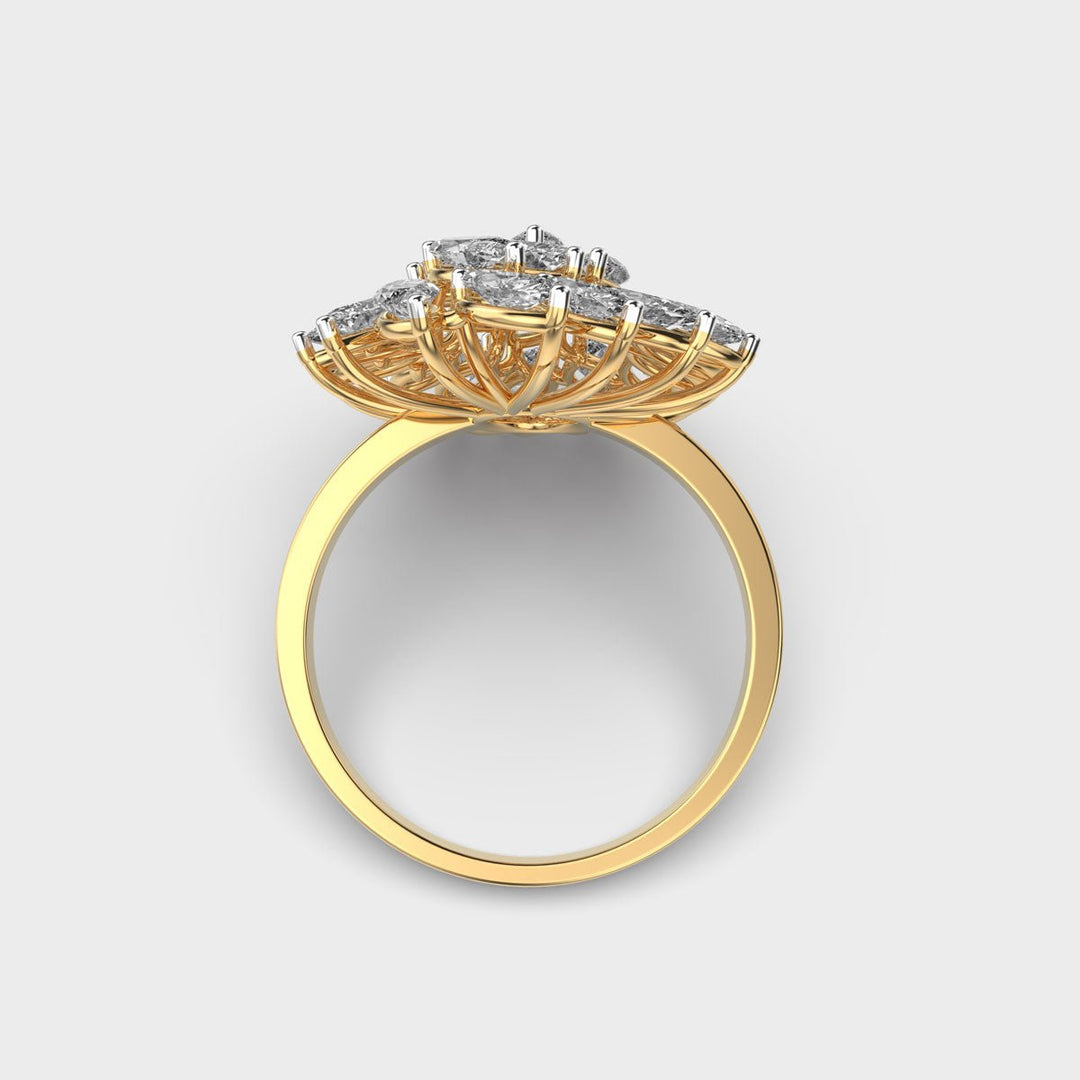 Marquise Cut Cluster lab grown diamonds Ring for Women - Doozy Diamonds