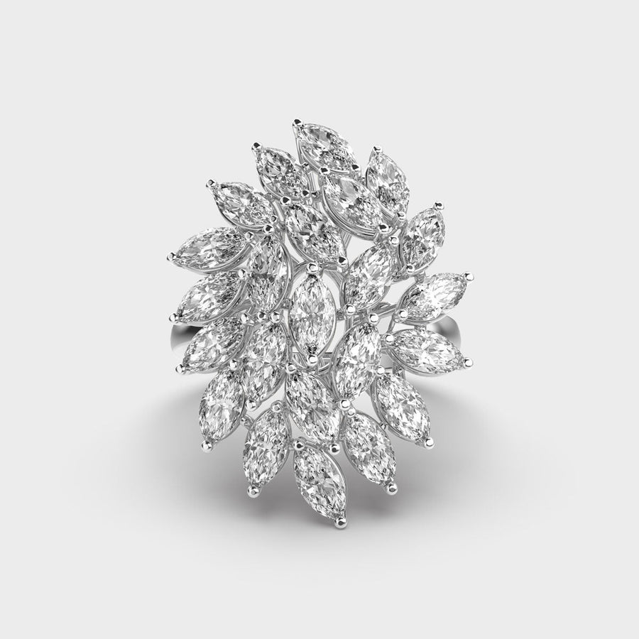 Marquise Cut Cluster lab grown diamonds Ring for Women - Doozy Diamonds