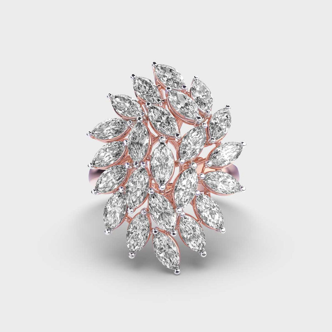 Marquise Cut Cluster lab grown diamonds Ring for Women - Doozy Diamonds