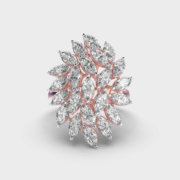 Marquise Cut Cluster lab grown diamonds Ring for Women - Doozy Diamonds