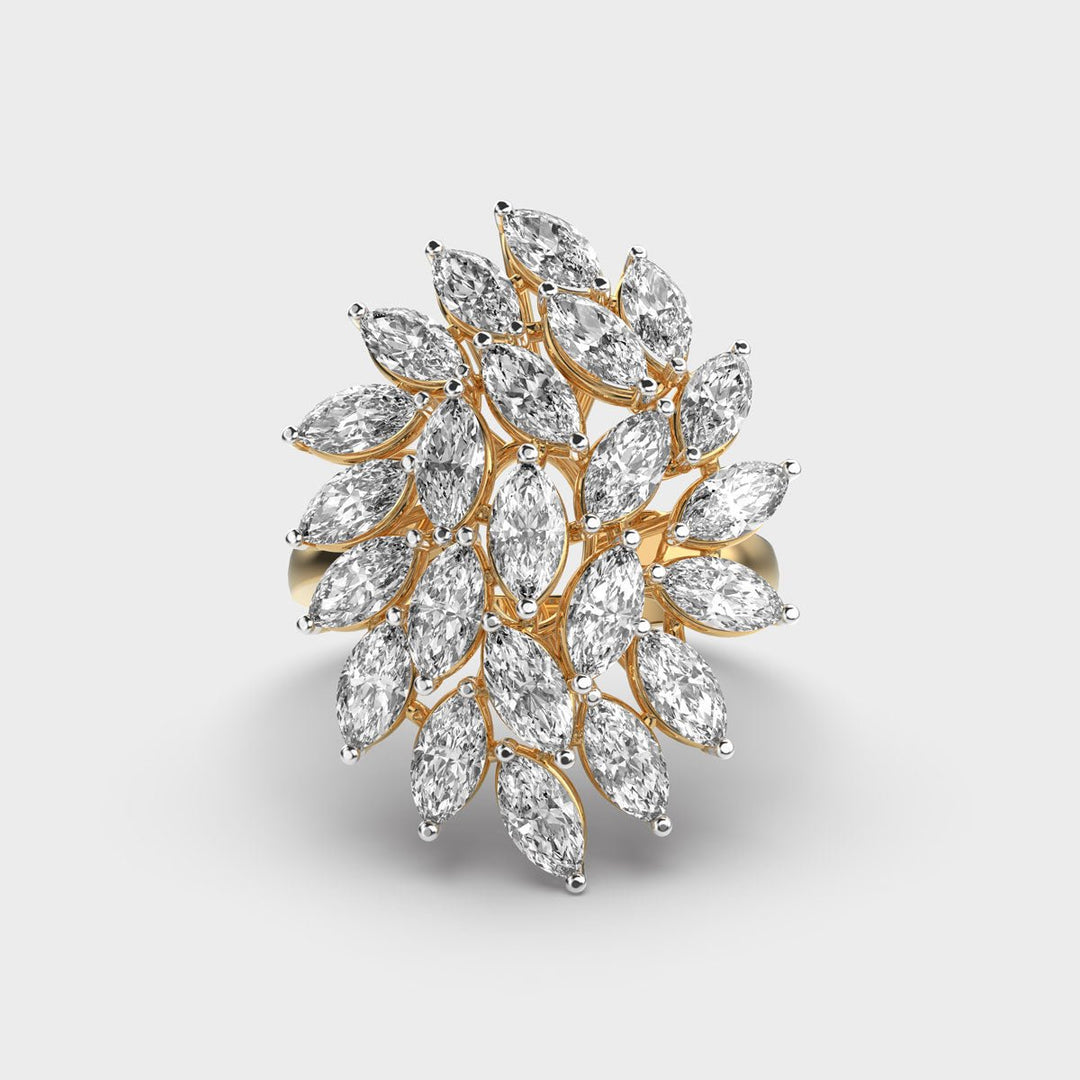 Marquise Cut Cluster lab grown diamonds Ring for Women - Doozy Diamonds