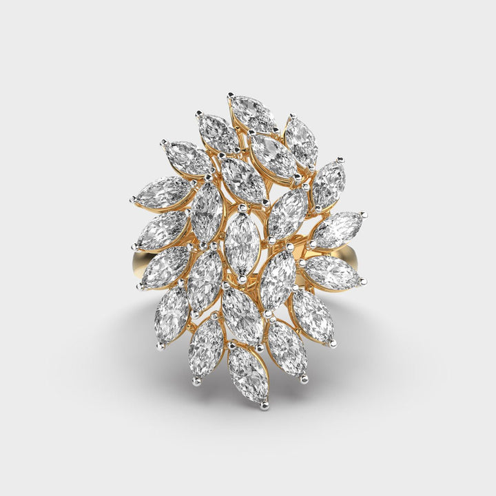 Marquise Cut Cluster lab grown diamonds Ring for Women - Doozy Diamonds