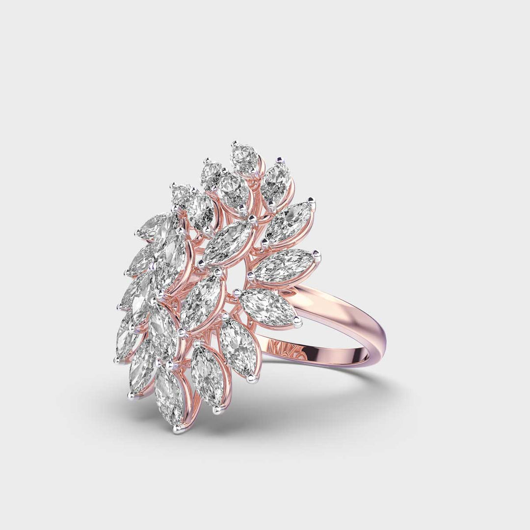 Marquise Cut Cluster lab grown diamonds Ring for Women - Doozy Diamonds