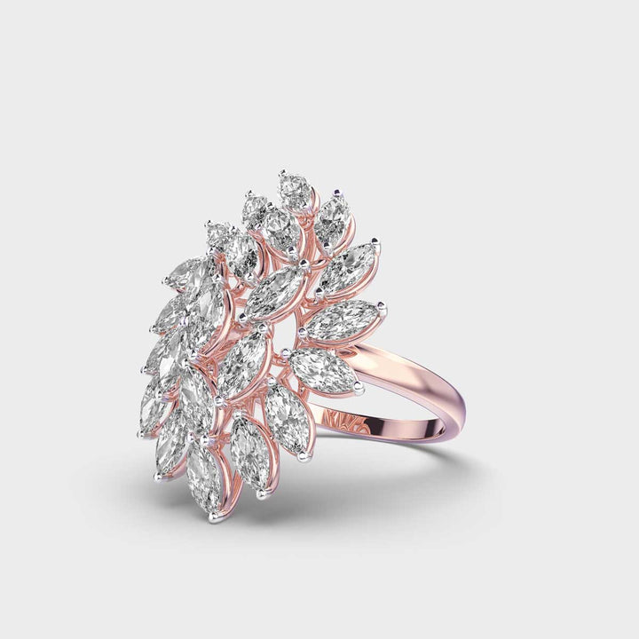 Marquise Cut Cluster lab grown diamonds Ring for Women - Doozy Diamonds