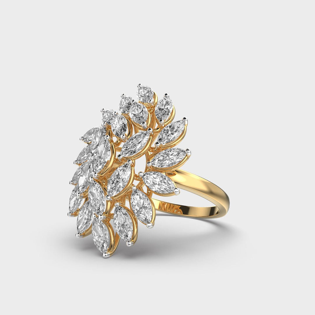 Marquise Cut Cluster lab grown diamonds Ring for Women - Doozy Diamonds