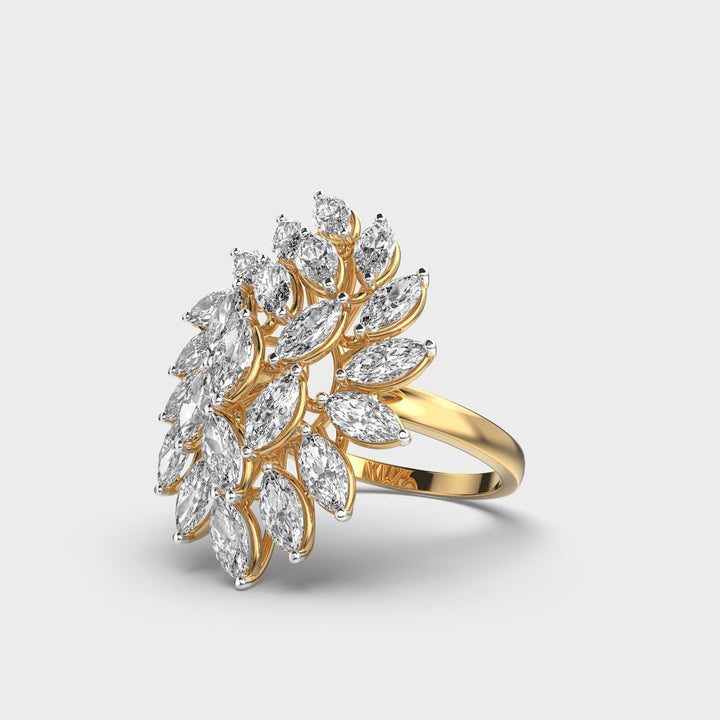 Marquise Cut Cluster lab grown diamonds Ring for Women - Doozy Diamonds