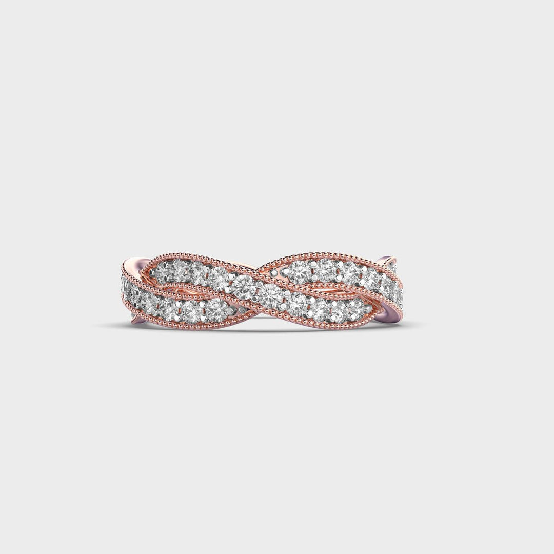 Infinity Milgrain lab grown diamonds Ring in White Gold - Doozy Diamonds