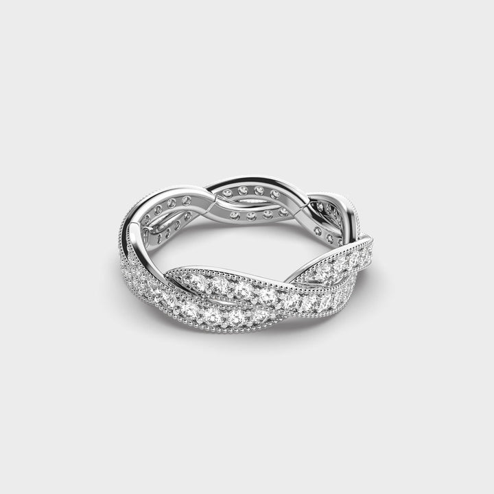 Infinity Milgrain lab grown diamonds Ring in White Gold - Doozy Diamonds