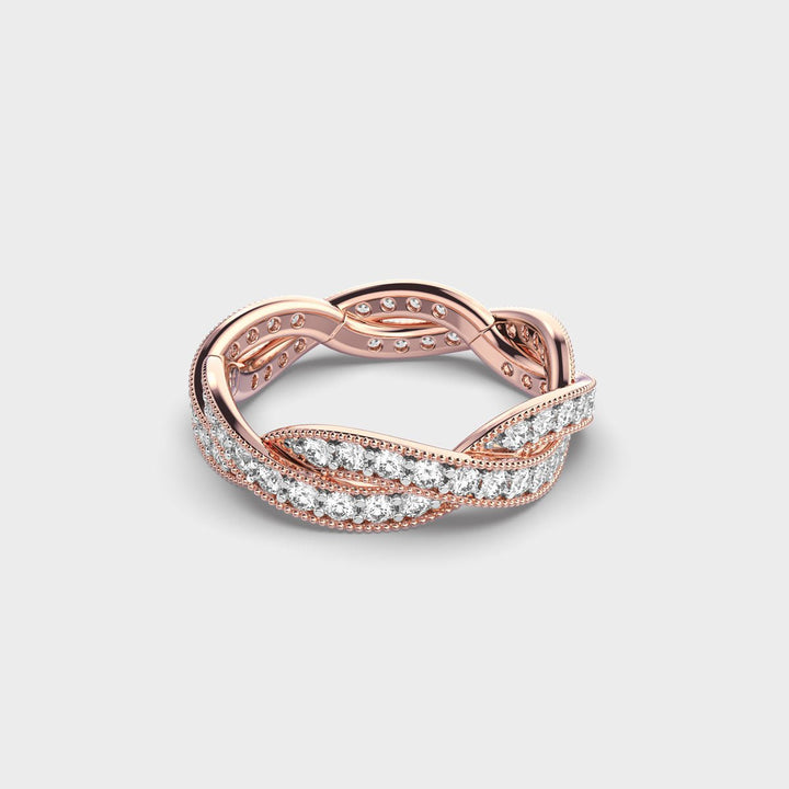 Infinity Milgrain lab grown diamonds Ring in White Gold - Doozy Diamonds