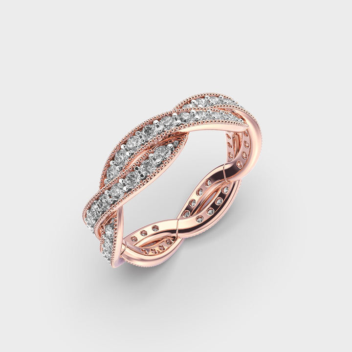 Infinity Milgrain lab grown diamonds Ring in White Gold - Doozy Diamonds