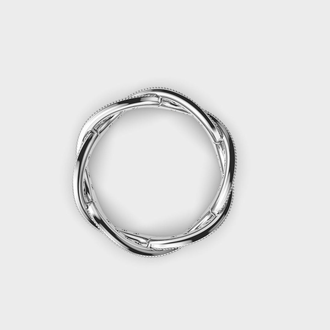 Infinity Milgrain lab grown diamonds Ring in White Gold - Doozy Diamonds