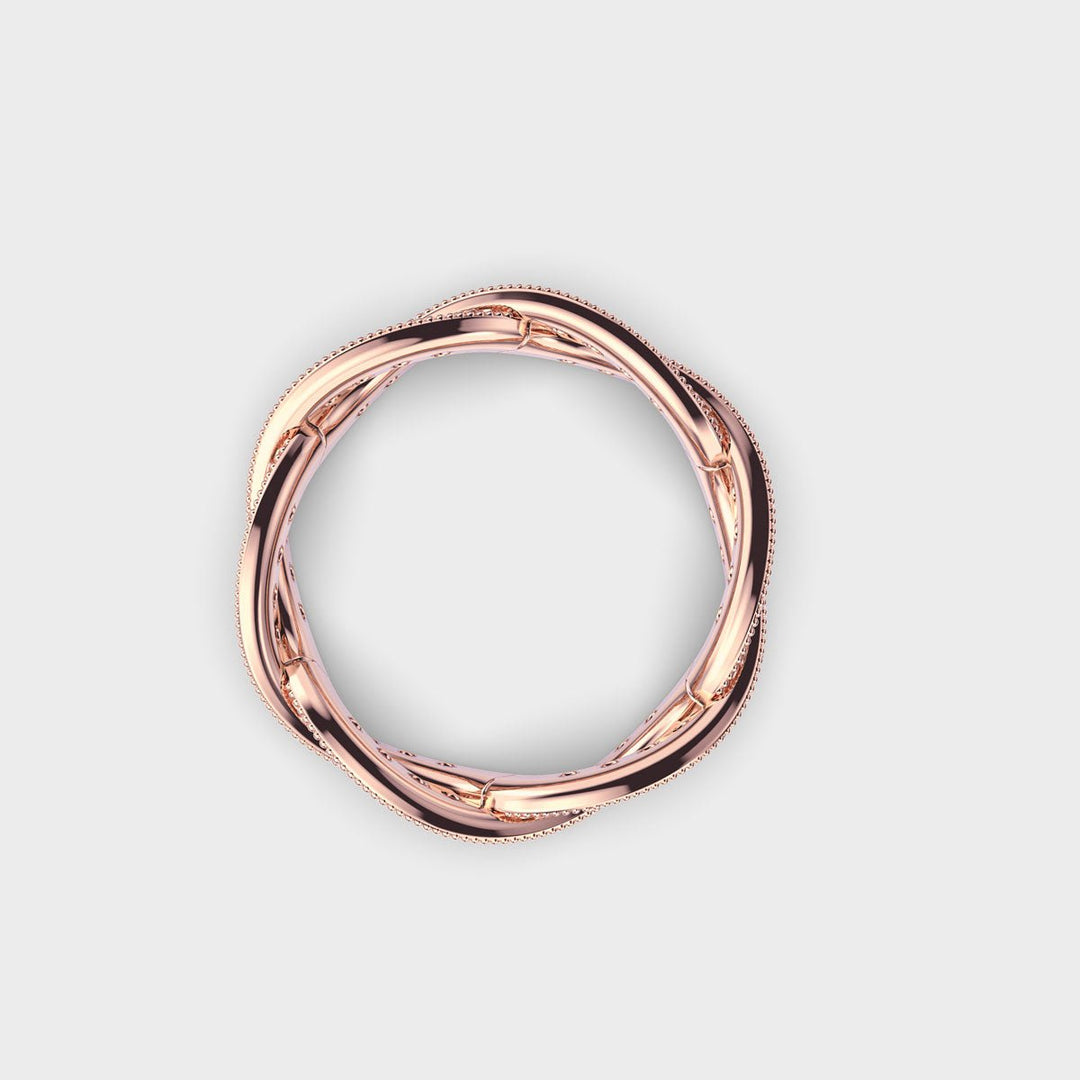 Infinity Milgrain lab grown diamonds Ring in White Gold - Doozy Diamonds