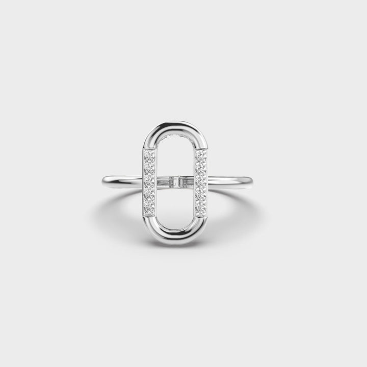Rectangle Shape lab grown diamond Solitaire Minimalist Ring - Doozy Diamonds