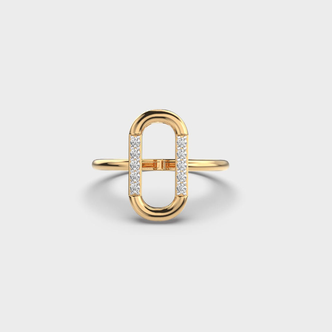 Rectangle Shape lab grown diamond Solitaire Minimalist Ring - Doozy Diamonds