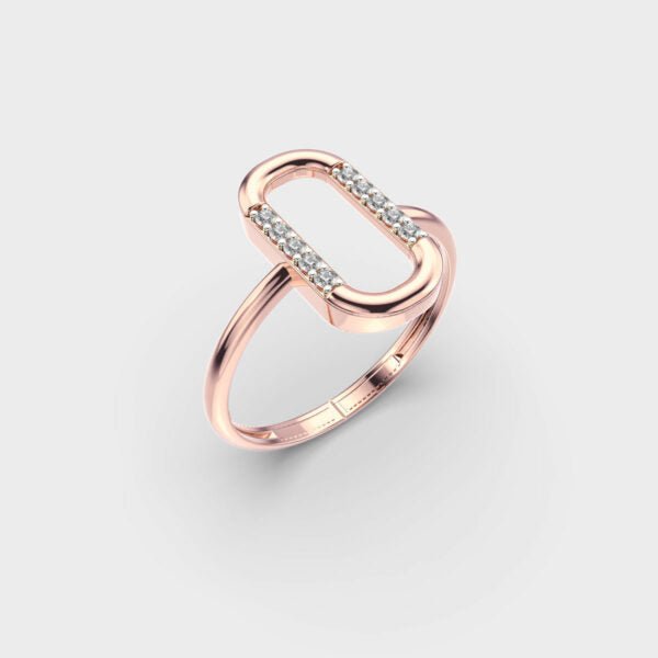 Rectangle Shape lab grown diamond Solitaire Minimalist Ring - Doozy Diamonds