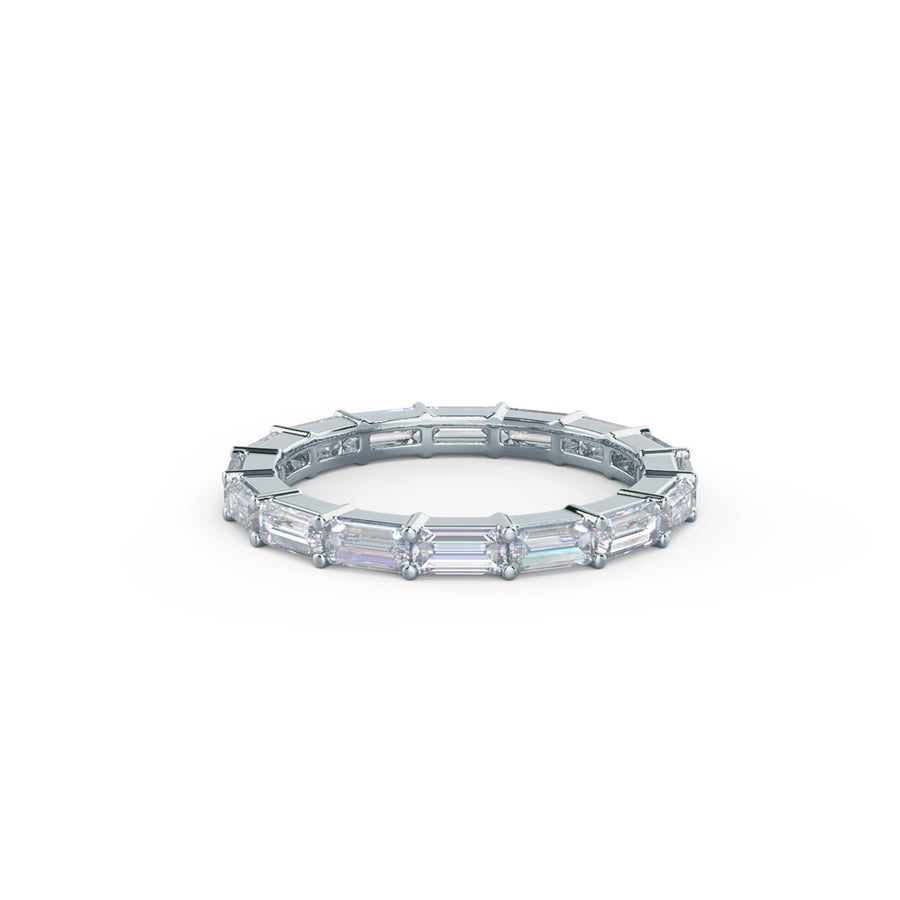 Baguette Cut DE - VS1 Lab Grown Diamond Full Eternity Wedding Band - Doozy Diamonds