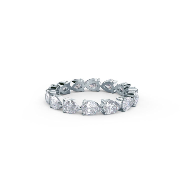 Pear Cut East - West DE - VS1 Lab Grown Diamond Full Eternity Wedding Band - Doozy Diamonds