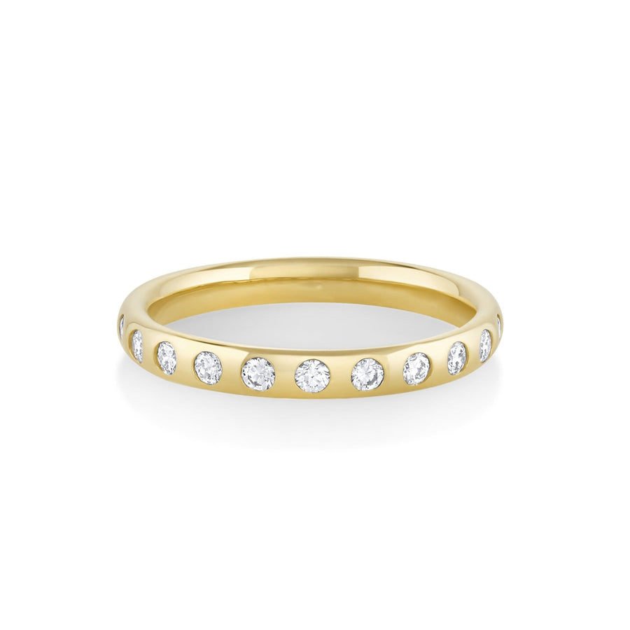 Round round diamond wedding band front view