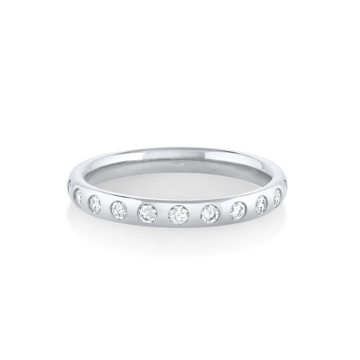 Ethically sourced round diamond eternity band