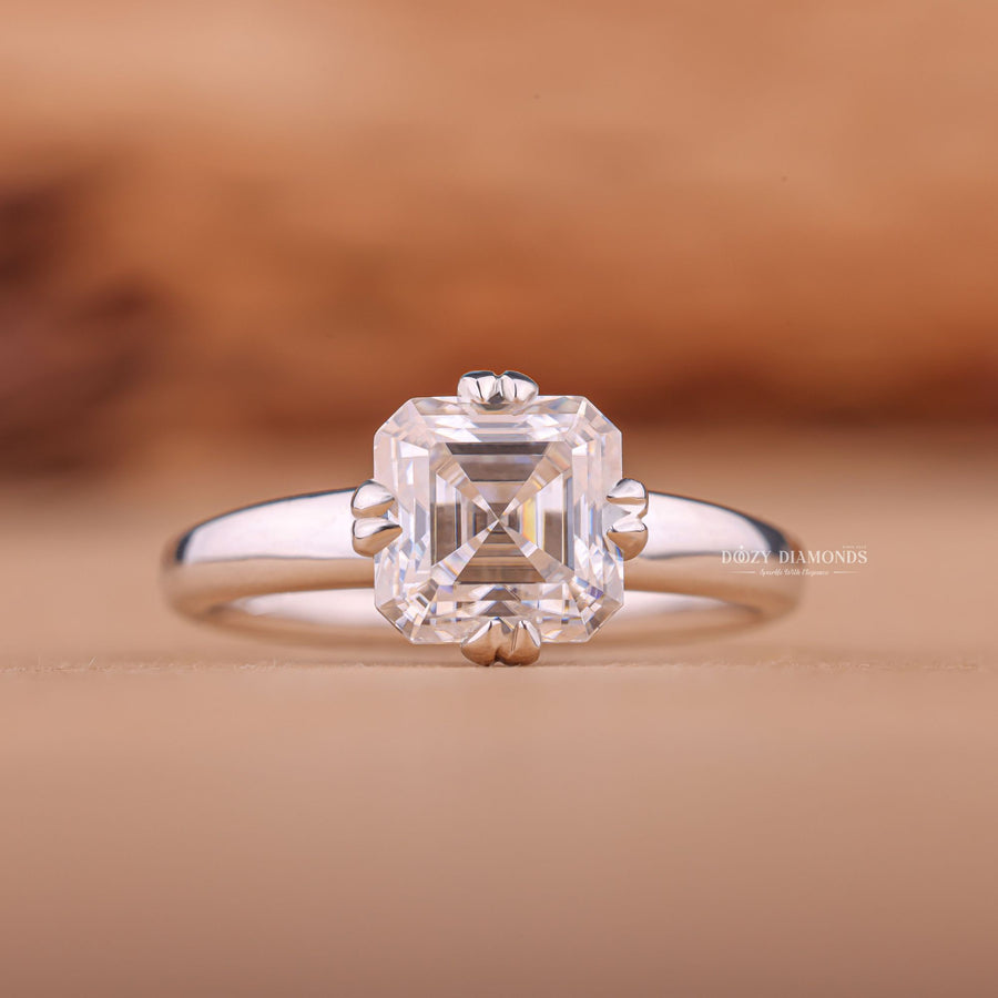 Shop asscher solitaire lab grown diamond engagement ring