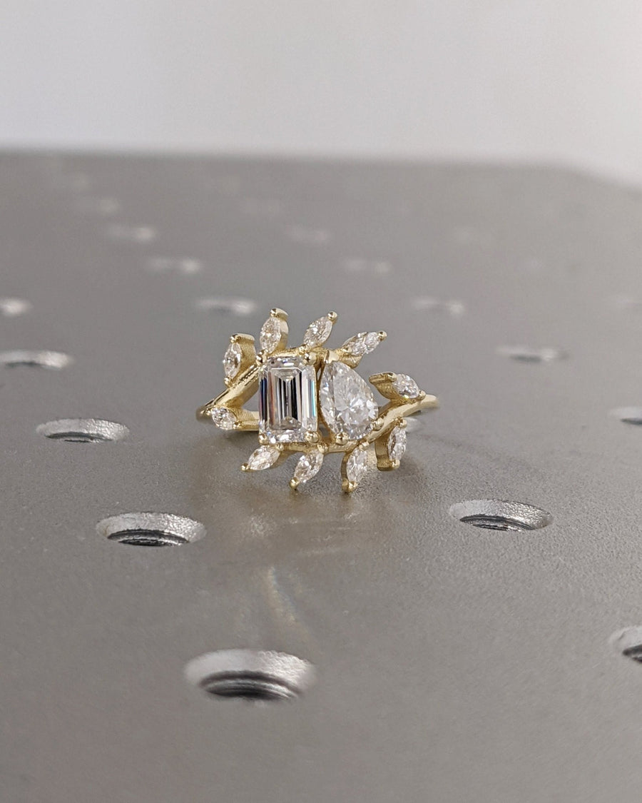 0.5CT pear solitaire lab grown diamond engagement ring for sale