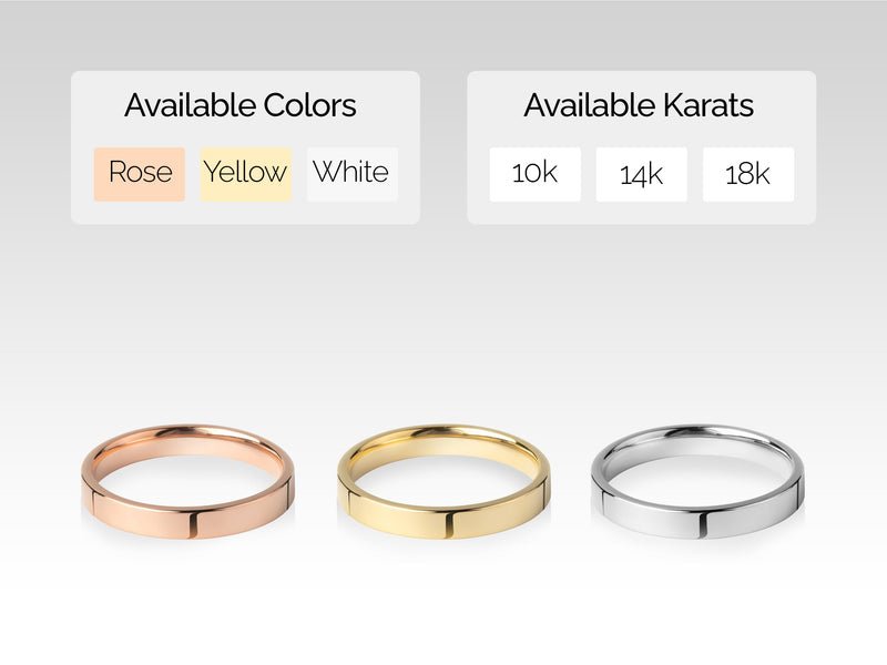 3.0mm Classic Dome Wedding Band Minimalist Wedding Ring - Doozy Diamonds