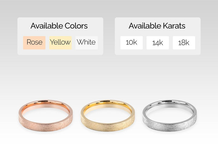 3.0mm Flat Wedding Band with Ice Matte Finish - Doozy Diamonds