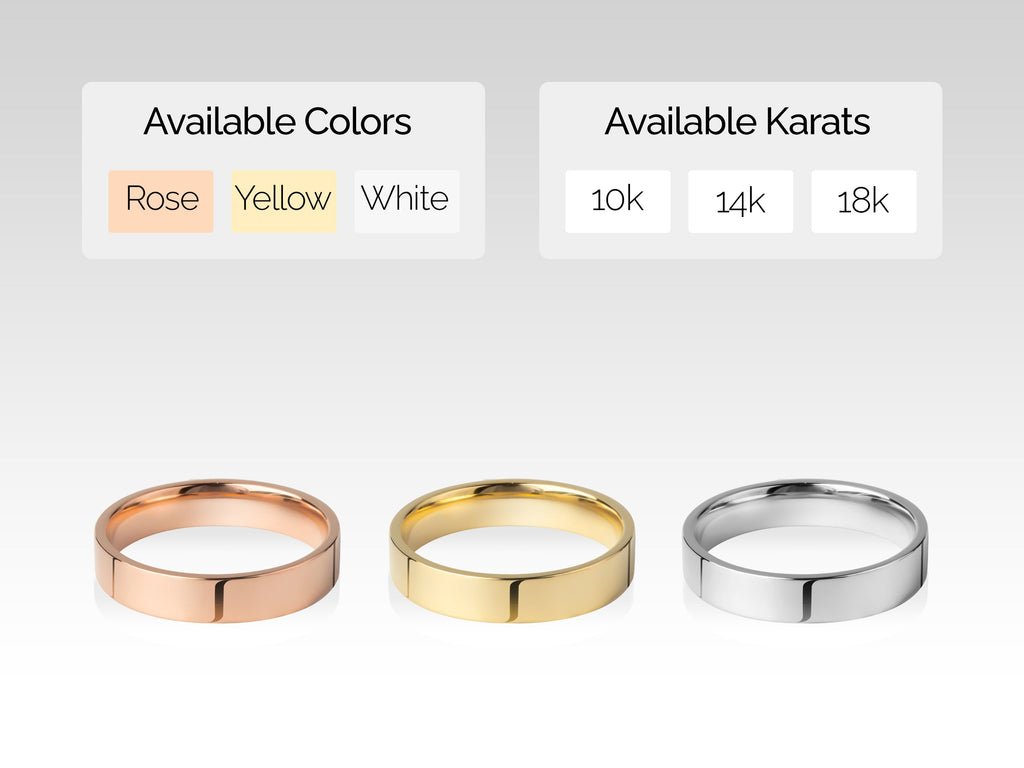 4.0mm Classic Flat Shine Wedding Band Anniversary Gift - Doozy Diamonds