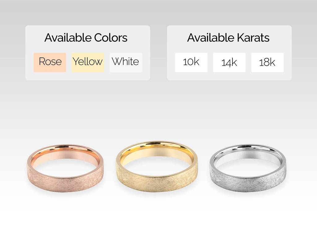 4.0mm Ice Matte Finish Flat Wedding Band - Doozy Diamonds