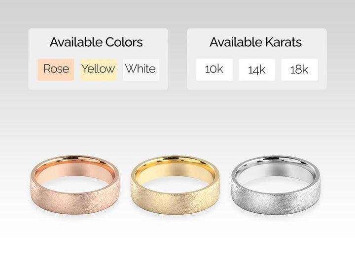 5.0mm Ice Matte Finish Flat Wedding Band For Women - Doozy Diamonds