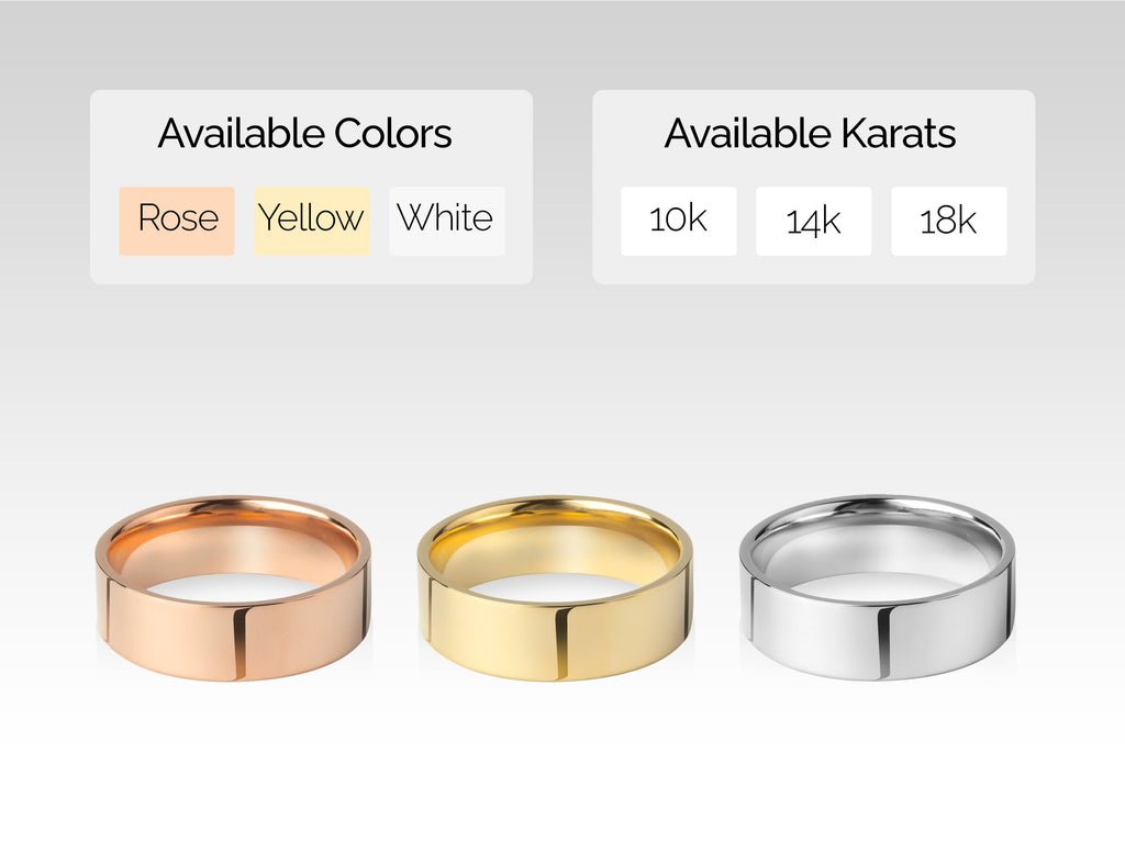 6.0mm Classic Flat Wedding Band For Women - Doozy Diamonds