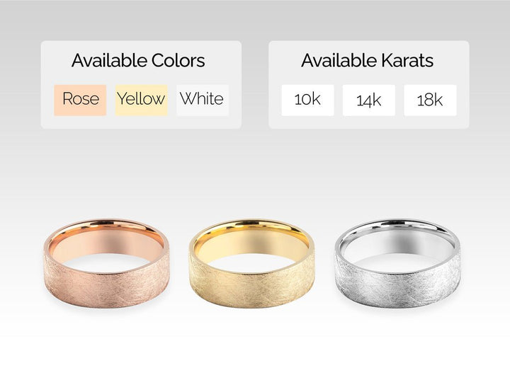 6.0mm Flat Wedding Band with Ice Matte Finish - Doozy Diamonds