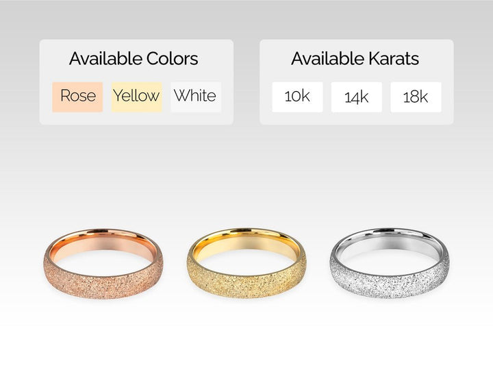 4.0mm Classic Dome Wedding Band with Stardust Finish - Doozy Diamonds