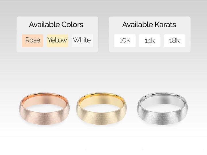 5.0mm Matte Brushed Classic Dome Wedding Band - Doozy Diamonds