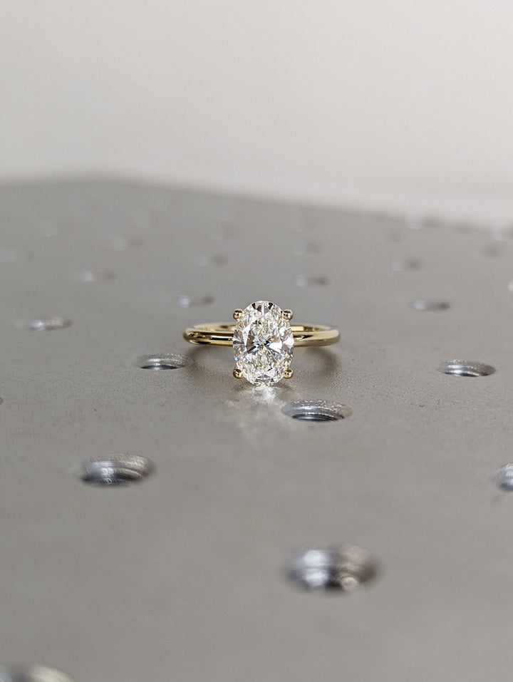 Buy 1.50CT oval solitaire lab grown diamond engagement ring online