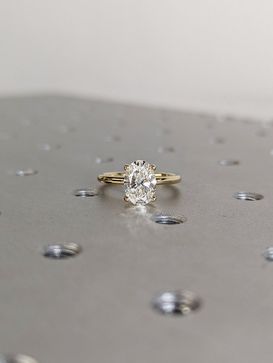 Buy 1.50CT oval solitaire lab grown diamond engagement ring online