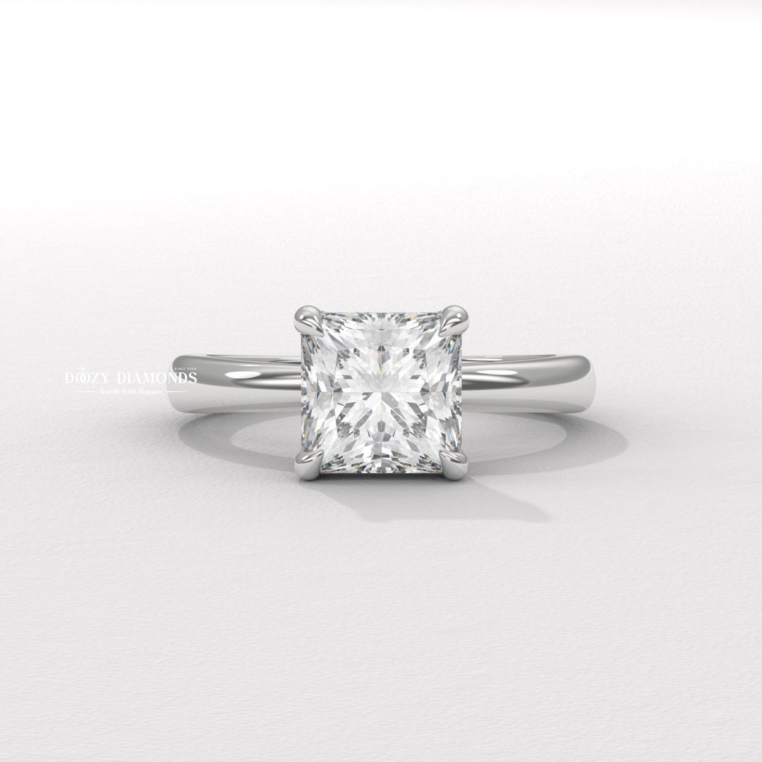 Shop princess cut solitaire lab grown diamond engagement ring online